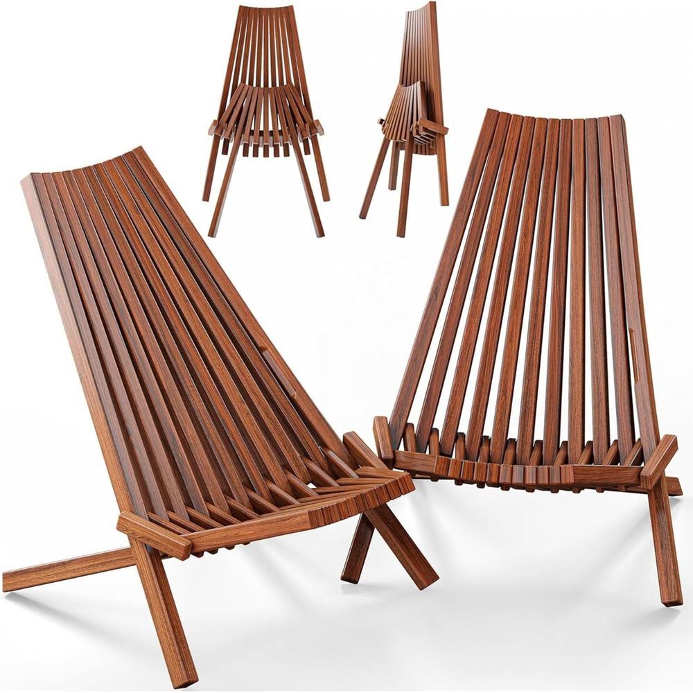 Outdoor Furniture Diy - مجموعة من كرسيين خشبيين قابلين للطي