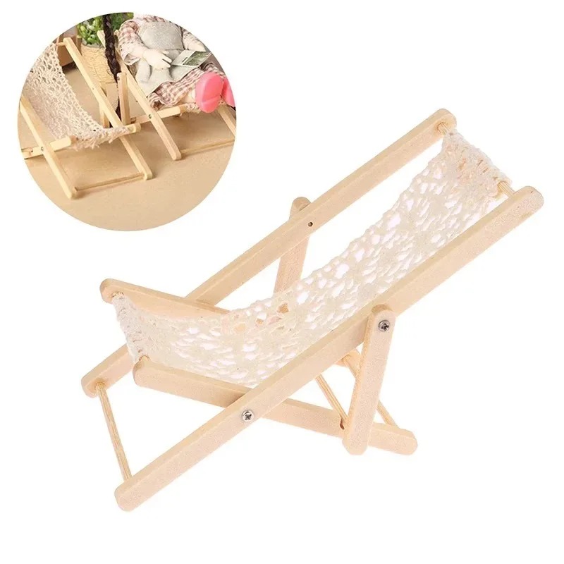 Outdoor Furniture Diy - كرسي شاطئ قابل للطي بمقياس 1/12،