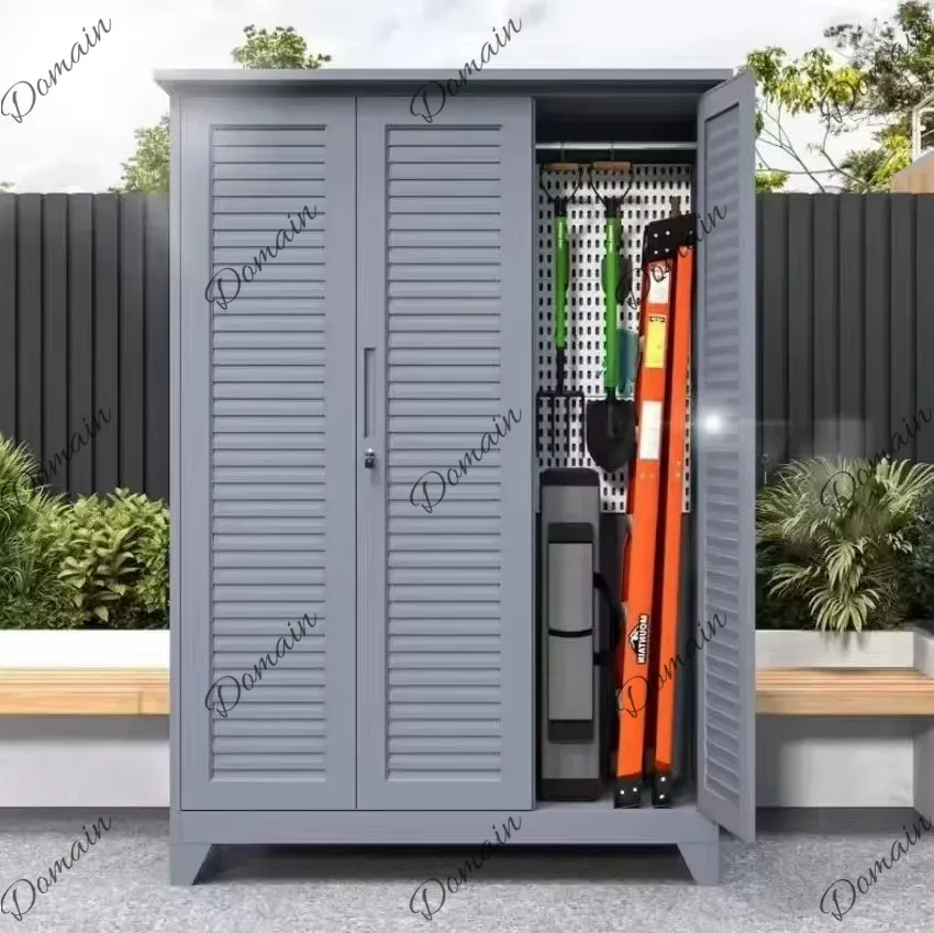 Outdoor Furniture Metal - خزانة تخزين خارجية كبيرة الحجم مخصصة