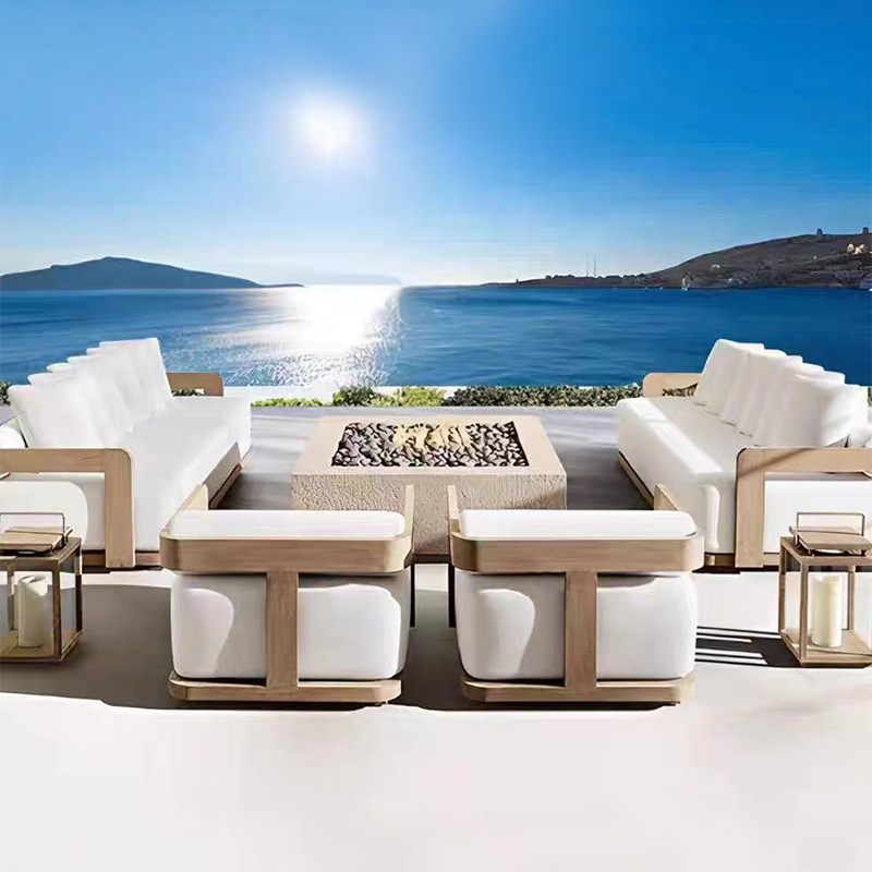 طقم أرائك حدائق فاخر من خشب ال - مراجعة Outdoor Furniture Luxury وسعره
