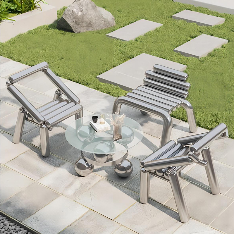 كرسي من الفولاذ المقاوم للصدأ، - مراجعة Outdoor Furniture Metal Chairs وسعره