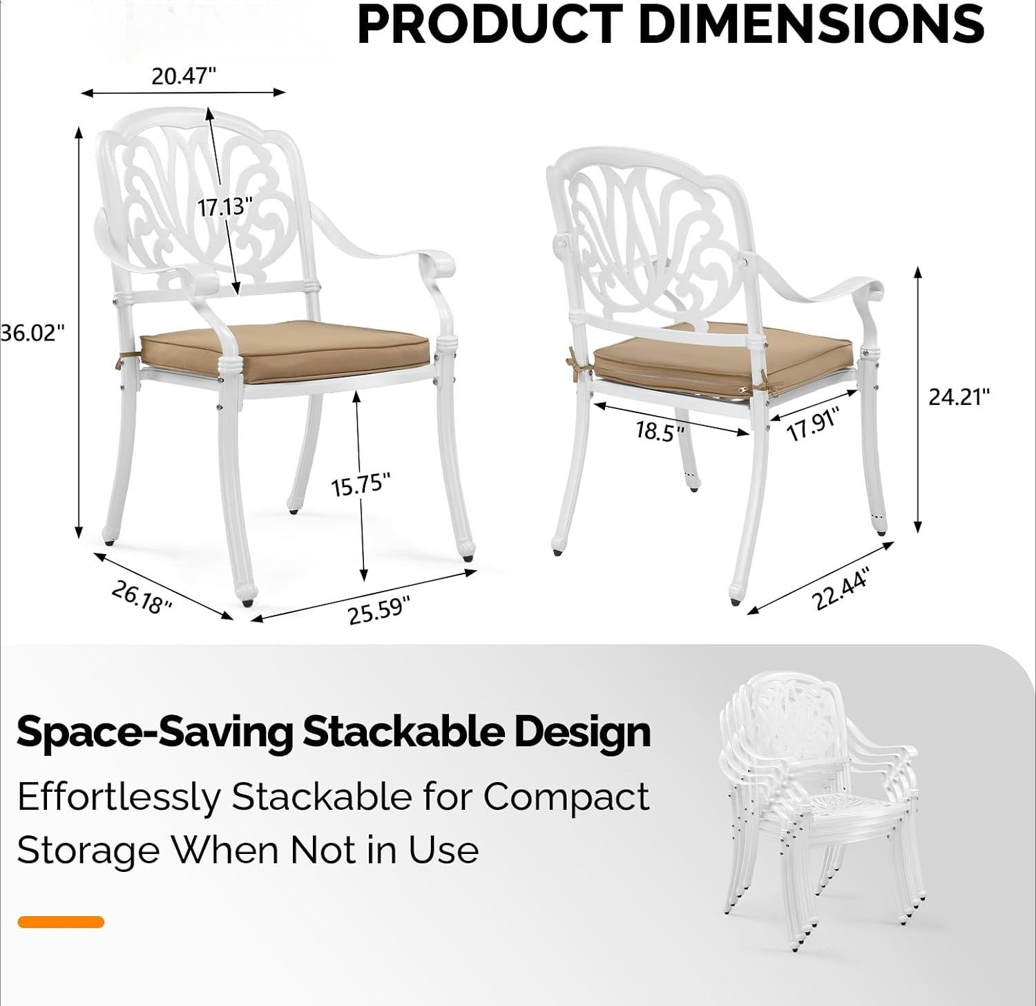 مجموعة كراسي طعام من الألمنيوم - مراجعة Outdoor Furniture Metal Chairs وسعره