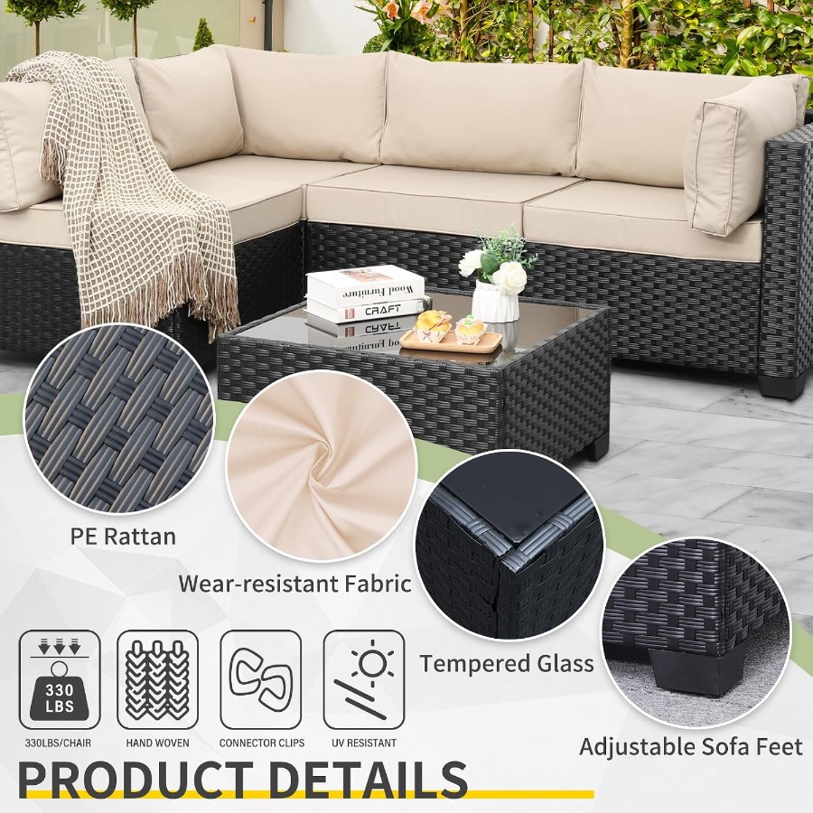 طقم أثاث خارجي مكون من 5 قطع،  - مراجعة Outdoor Furniture Metal Chairs وسعره