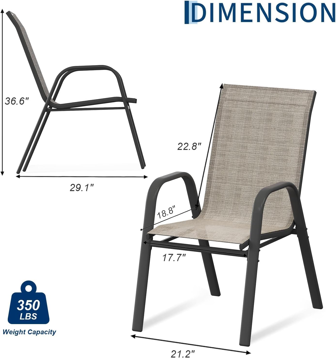 مجموعة من 4 كراسي طعام للفناء، - مراجعة Outdoor Furniture Metal Chairs وسعره