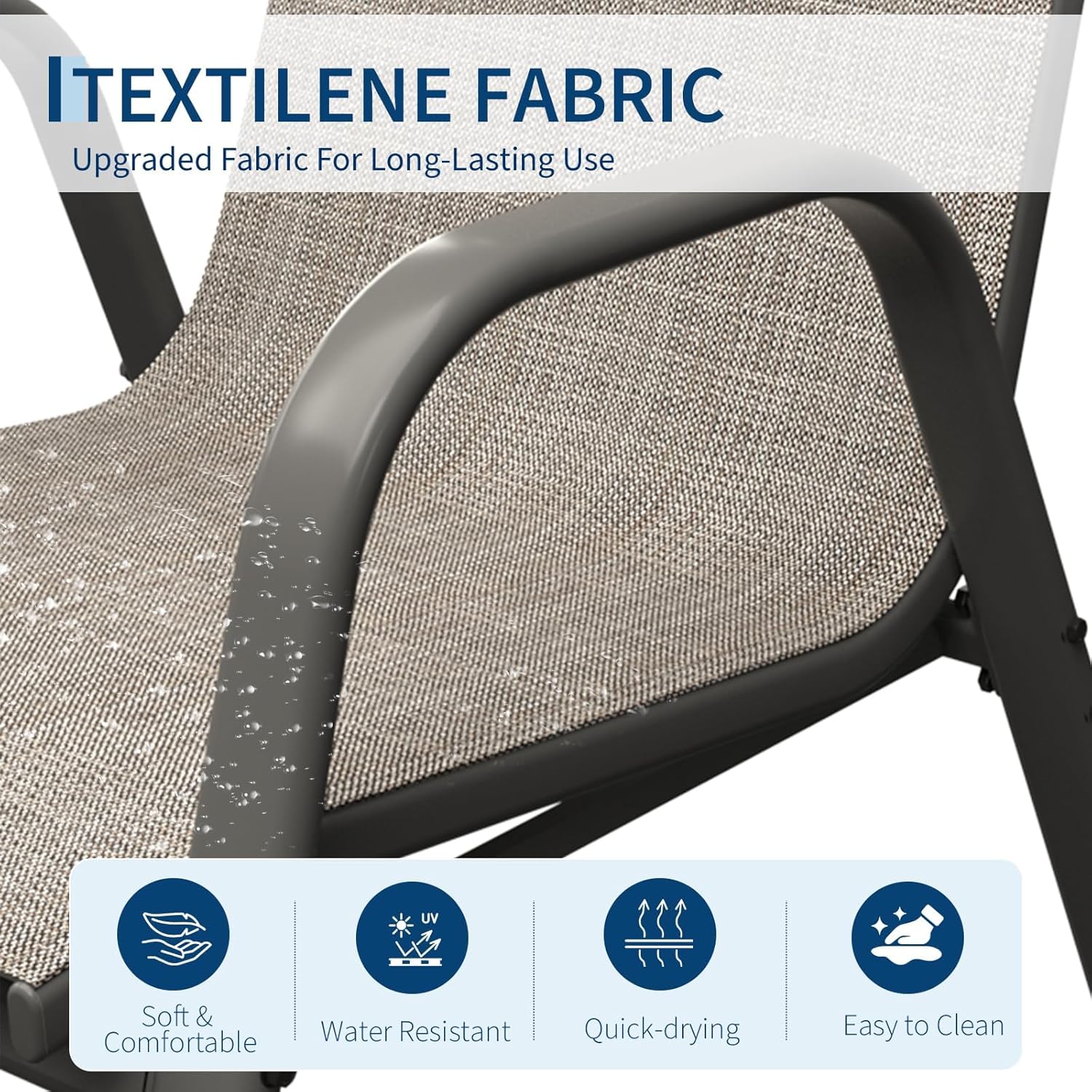 مجموعة من 4 كراسي طعام للفناء، - مراجعة Outdoor Furniture Metal Chairs وسعره
